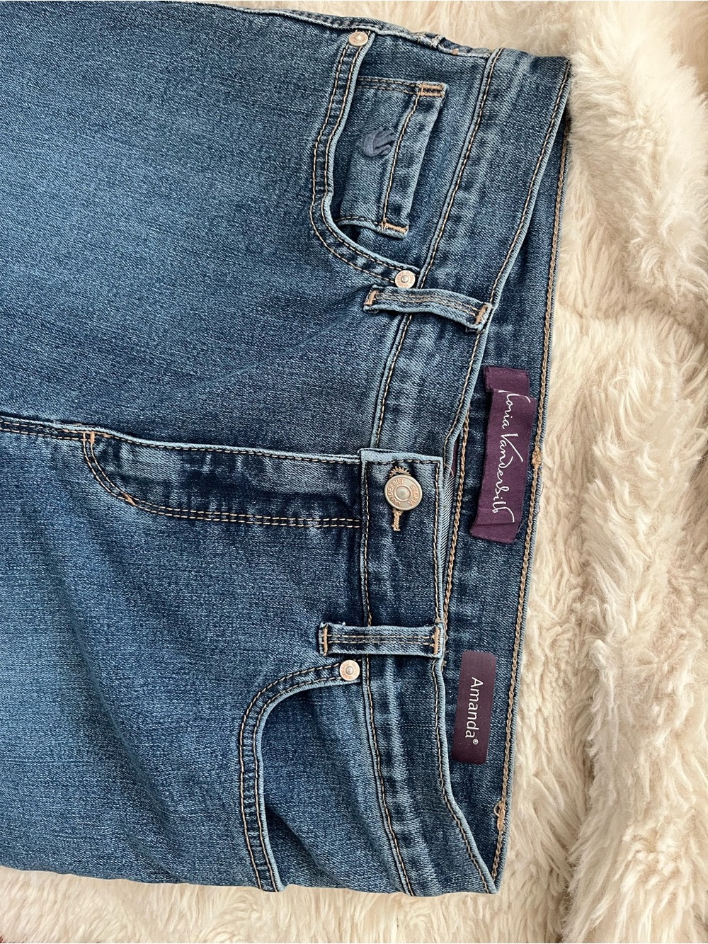 Gloria Vanderbilt Medium Blue Straight Leg Jeans